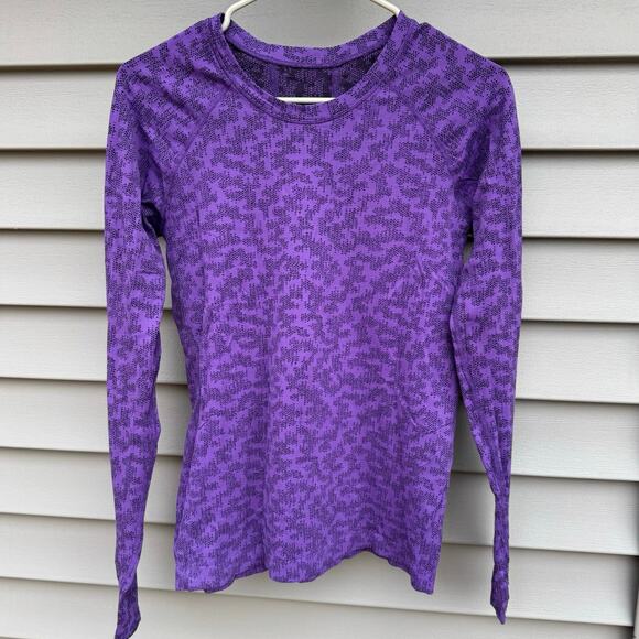 Athleta size M Momentum Seamless Athletic Shirt - Winter Frost Basalt Violet - Picture 5 of 10